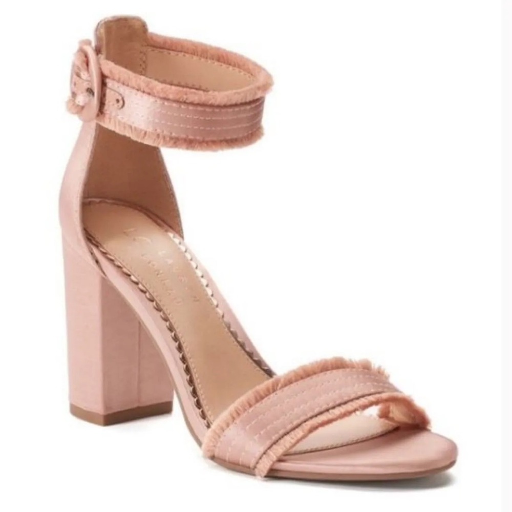 Lauren Conrad Blush Pink Satin Strappy Heel Sandals Admire Blush Women’s 7.5